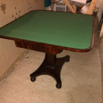 Green and mahogany table
