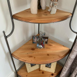 Wooden shelves
